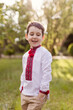 Boy in tradirional ukrainian cloth vyshyvanka