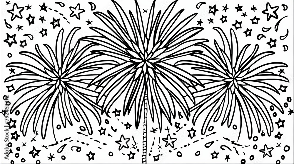 Holidays & Celebrations Coloring Book: A coloring page illustrating a ...