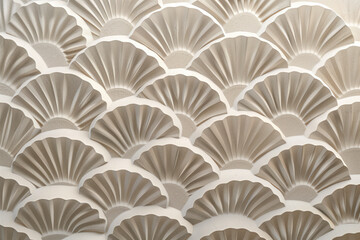 Poster - Sophisticated abstract 3d pattern. Japanese and Scandinavian style. Art deco. Background image. Created with Generative AI technology.