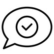 chat bubble with checkmark icon