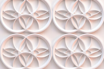 Poster - Sophisticated abstract 3d pattern. Japanese and Scandinavian style. Background image. Created with Generative AI technology.
