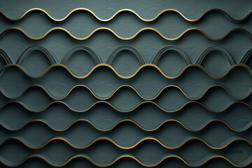 Poster - Sophisticated abstract 3d pattern. Japanese and Scandinavian style. Background image. Created with Generative AI technology.