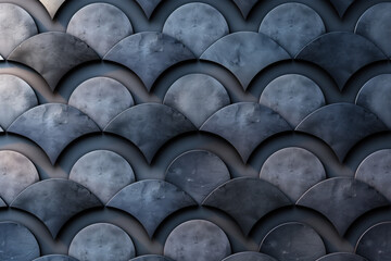 Poster - Sophisticated abstract 3d pattern. Japanese and Scandinavian style. Background image. Created with Generative AI technology.