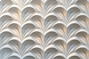 Poster - Sophisticated abstract 3d pattern. Japanese and Scandinavian style. Art deco. Background image. Created with Generative AI technology.