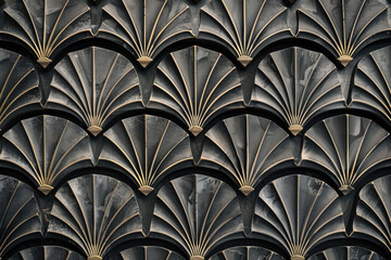 Poster - Sophisticated abstract 3d pattern. Japanese and Scandinavian style. Art deco. Background image. Created with Generative AI technology.
