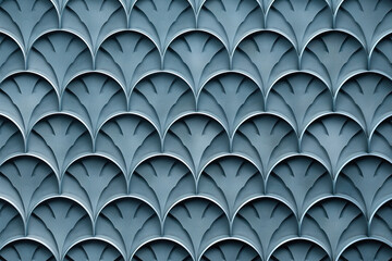 Poster - Sophisticated abstract 3d pattern. Japanese and Scandinavian style. Art deco. Background image. Created with Generative AI technology.