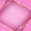 Abstract. Geometric overlab shape pink and gold background. luxury background. Vector.