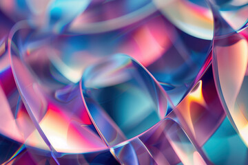 Poster - Abstract background with reflections and caustics. Hi-tech. Futuristic background image. Created with Generative AI technology.