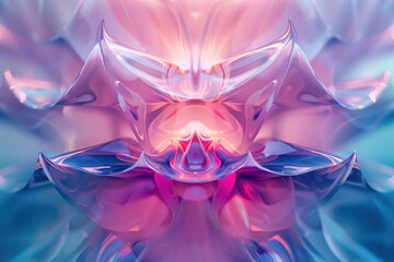 Poster - abstract background with reflections and caustics. hi-tech. futuristic background image. created wit
