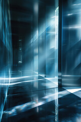 Poster - Abstract background with reflections and caustics. Hi-tech. Futuristic background image. Created with Generative AI technology.