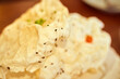 Closeup crispy rice cracker