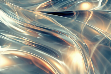 Poster - Abstract background with reflections and caustics. Hi-tech. Futuristic background image. Created with Generative AI technology.