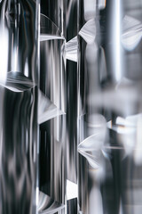 Poster - Abstract background with reflections and caustics. Hi-tech. Futuristic background image. Created with Generative AI technology.