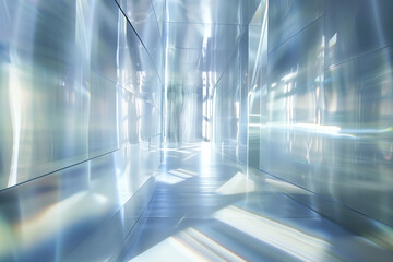 Poster - abstract background with reflections and caustics. hi-tech. futuristic background image. created wit