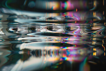 Poster - abstract background with reflections and caustics. hi-tech. futuristic background image. created wit
