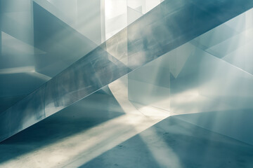 Poster - Abstract background with reflections and caustics. Hi-tech. Futuristic background image. Created with Generative AI technology.