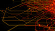 © RocknRoller Studios - Futuristic Network Lines form a Technical Grid. Orange and Yellow Connectivity Concept.
