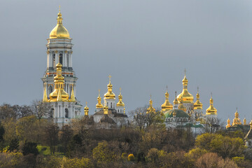 Wall Mural - Panorama view of the Kyiv Pechersk Lavra, the orthodox monastery included in the UNESCO world heritage list in Kyiv, Ukraine