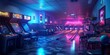 Vintage Arcade Games and Retro Bowling Alley in Nostalgic Atmosphere