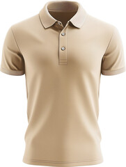 Poster - a men's beige polo shirt isolated.