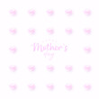 Mother's Day card with pink hearts pattern and text
