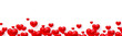 Hearts border. Flying heart balloons banner