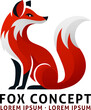 A fox animal design icon mascot illustration design concept
