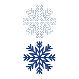 Fototapeta Dinusie - Snowflake Christmas Icon Vector Illustration