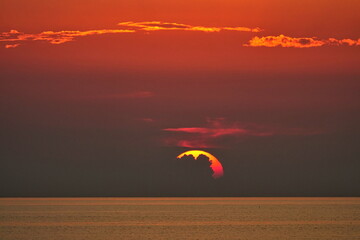 Sticker - Sonnenuntergang am Meer