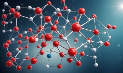 Abstract close up of molecule, science beauty background