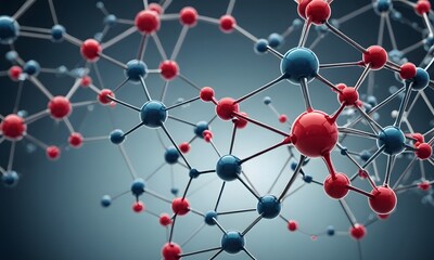 Abstract close up of molecule, science beauty background