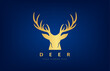Deer head logo vector. Animal design