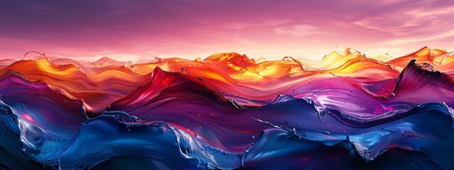 Poster - A background with a digital brushstroke texture, resembling a painting created in a digital art program.