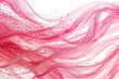 Abstract pink background, waves with bubbles.