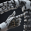 Robot hand, future technology will make work easier. Prosthetic hand, from medicine