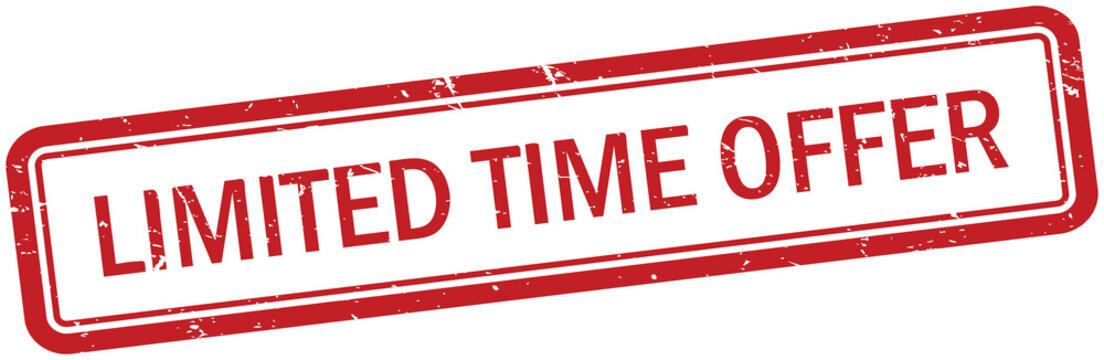Red limited time offer rubber stamp	
