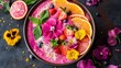 Pink berry smoothie bowl