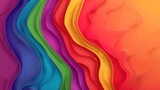 Fototapeta Desenie - Fluid Rainbow Waves Embrace Diversity - Celebrating Pride Month - Generative AI