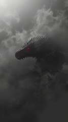 Canvas Print - A cool dragon picture for background or wallpaper