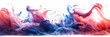 Pink and blue watercolor swirl painting on transparent background.
