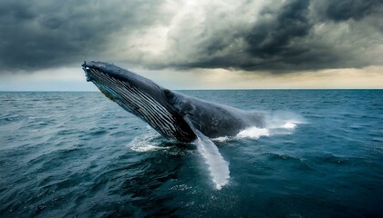 Wall Mural - Whale in open water. The Book of Jonah.