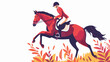 Colorful poster for horse riding club or school. 
