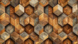 A seamless pattern with geometric wood parquet