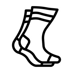 Wall Mural - athletic socks clothing line icon vector. athletic socks clothing sign. isolated contour symbol black illustration