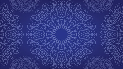 Wall Mural - Modern elegant luxury blue mandala background