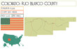 Large and detailed map of Rio Blanco County in Colorado USA.