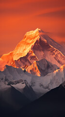 Wall Mural - Mountain peak illustration, mountain range PPT background illustration