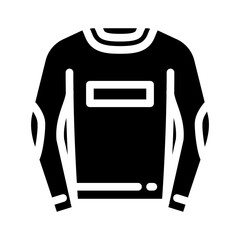 Wall Mural - sweatshirt clothing glyph icon vector. sweatshirt clothing sign. isolated symbol illustration
