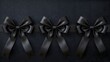 Set of black bows