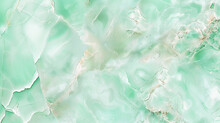 Cool Mint Green Marble Texture, With Light Green And White Veins, Offering A Refreshing And Clean Look